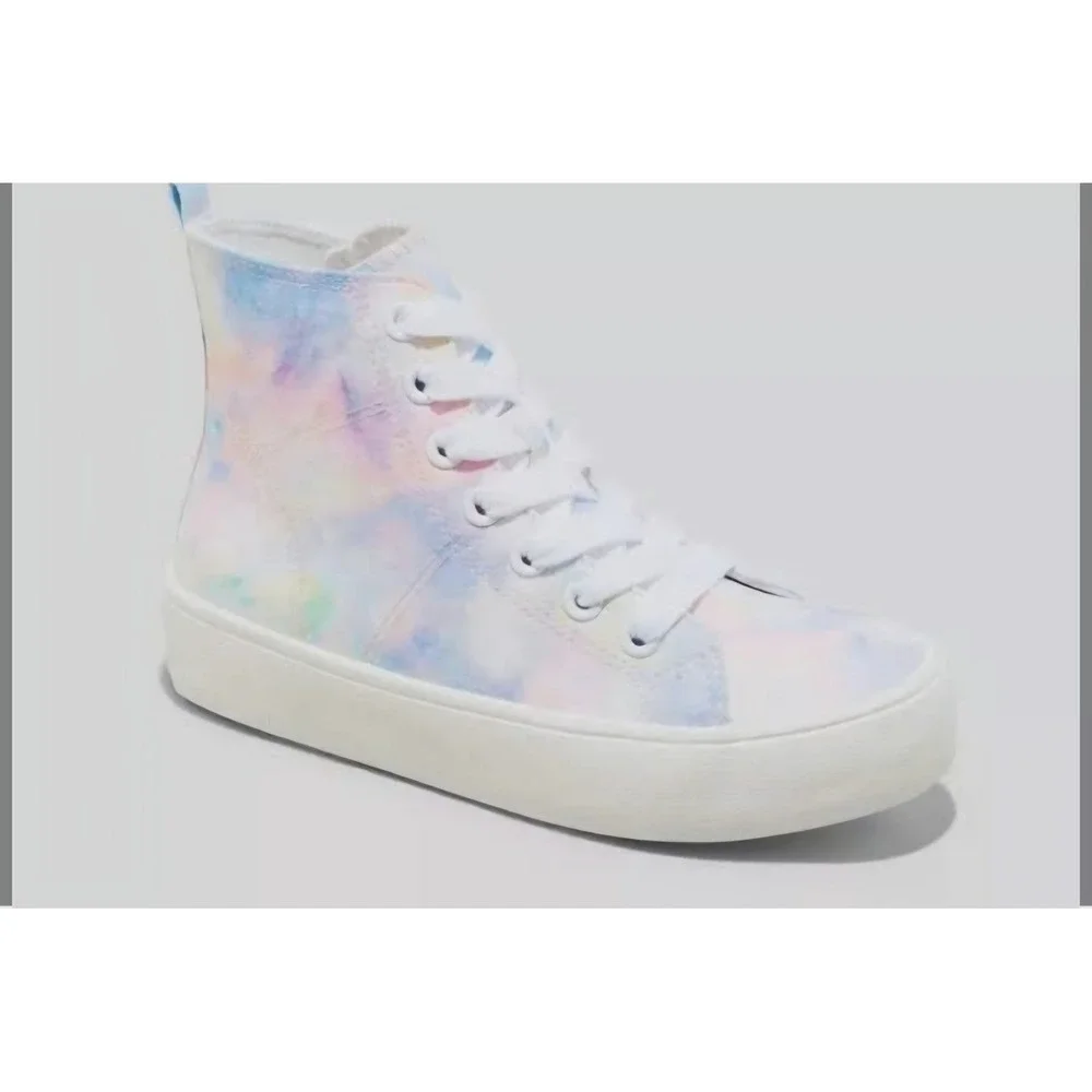 Art Class Kids Tie Dye High Top Sneakers Pastel Pink Blue White Size 13 NWT